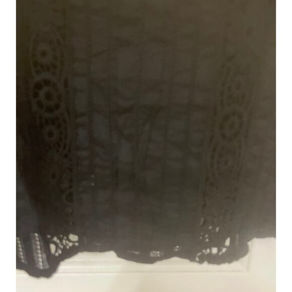 SUNDANCE Amira Black Lace Crochet Cotton Sleeveless Dress Size Small - Picture 7 of 13